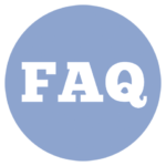 blue icon with the letters FAQ