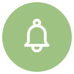 green icon with bell