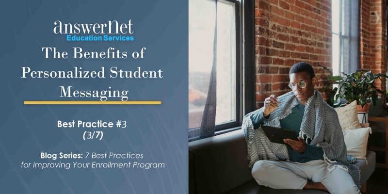 Personalized Student Messaging - student with ipad sitting on couch